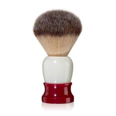 Fine Classic Red and White Synthetic fiber Shave Brush