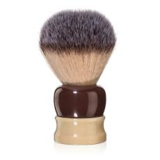 Fine Stout Ivory and Crimson Synthetic fiber Shave Brush