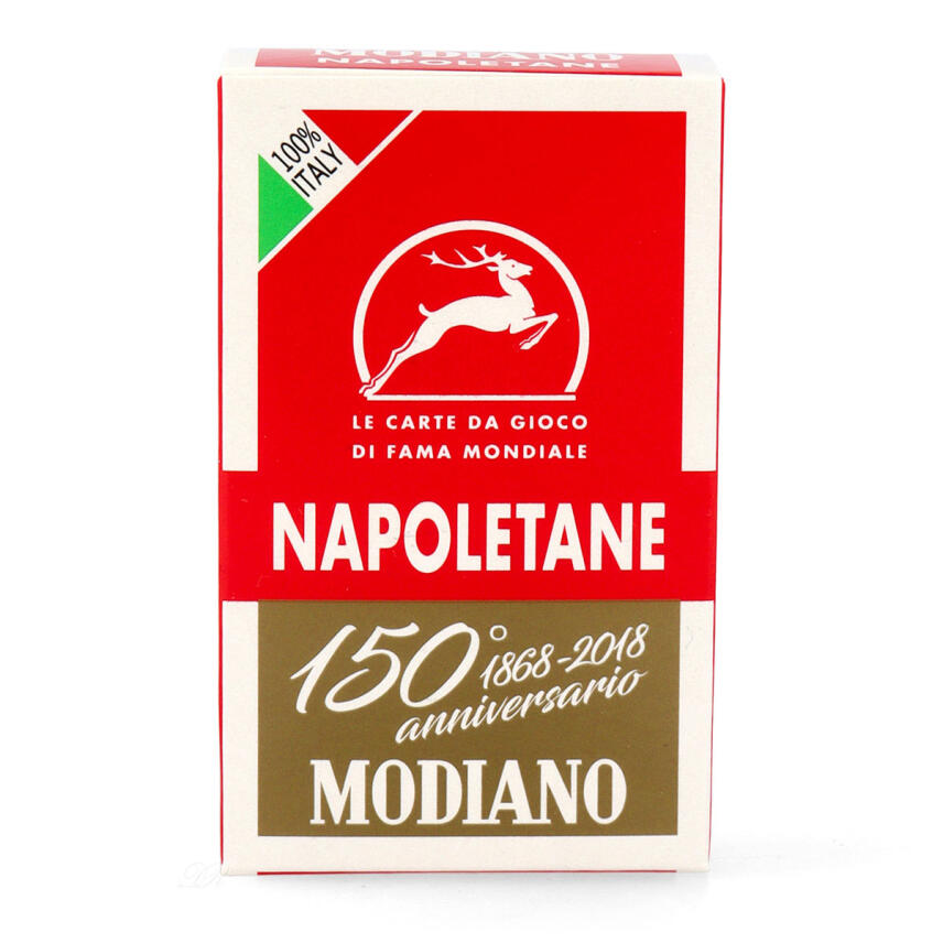 MODIANO Spielkarten NAPOLETANE 150&deg; anniversario - rot