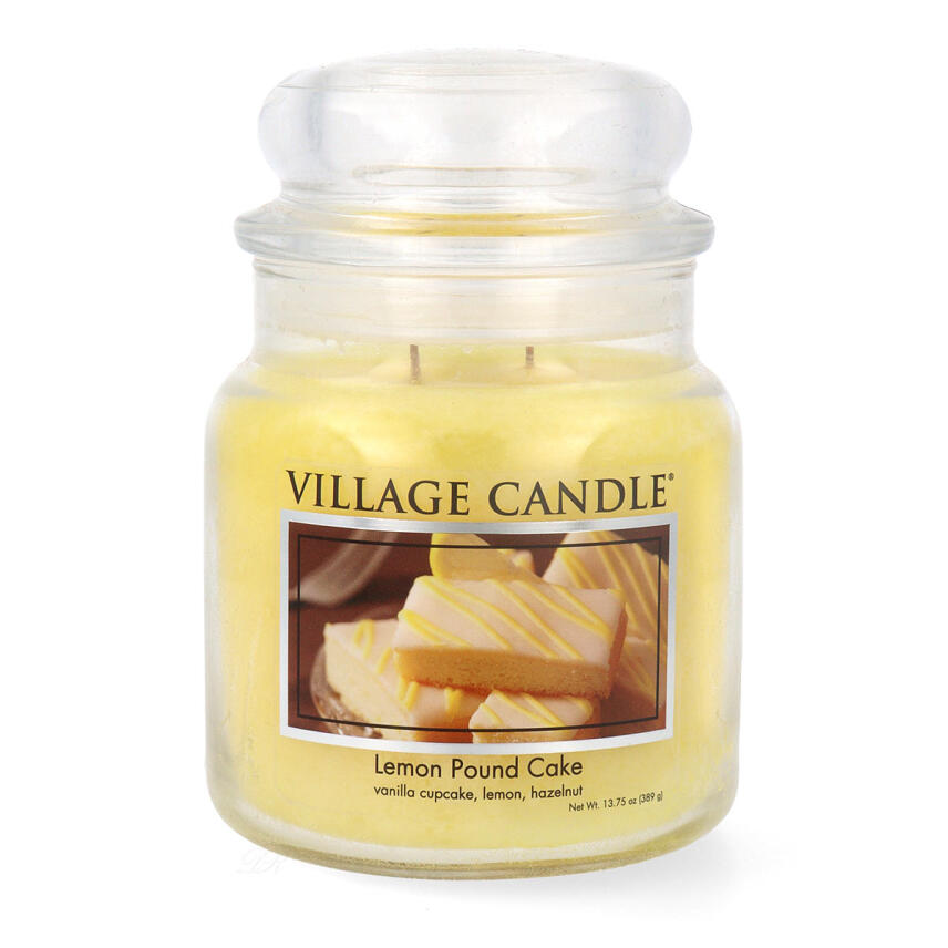Village Candle Lemon Pound Cake 2 Docht Duftkerze Mittleres Glas 389 g