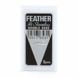 Feather Hi-Stainless Double Edge Razors Blades 5 pieces