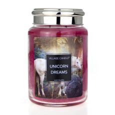 Village Candle Fantasy Fun Unicorn Dreams Duftkerze Gro&szlig;es Glas 626 g