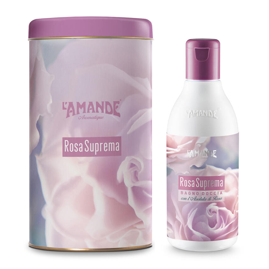 LAmande Rosa Suprema Bade und Duschgel in Sammeldose 250 ml