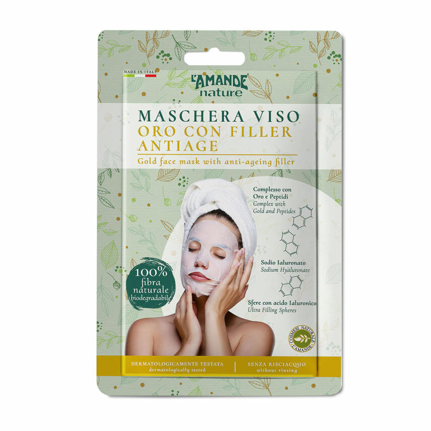 LAmande Tuch Gesichtsmaske Gold mit Anti Aging filler 1 st&uuml;ck