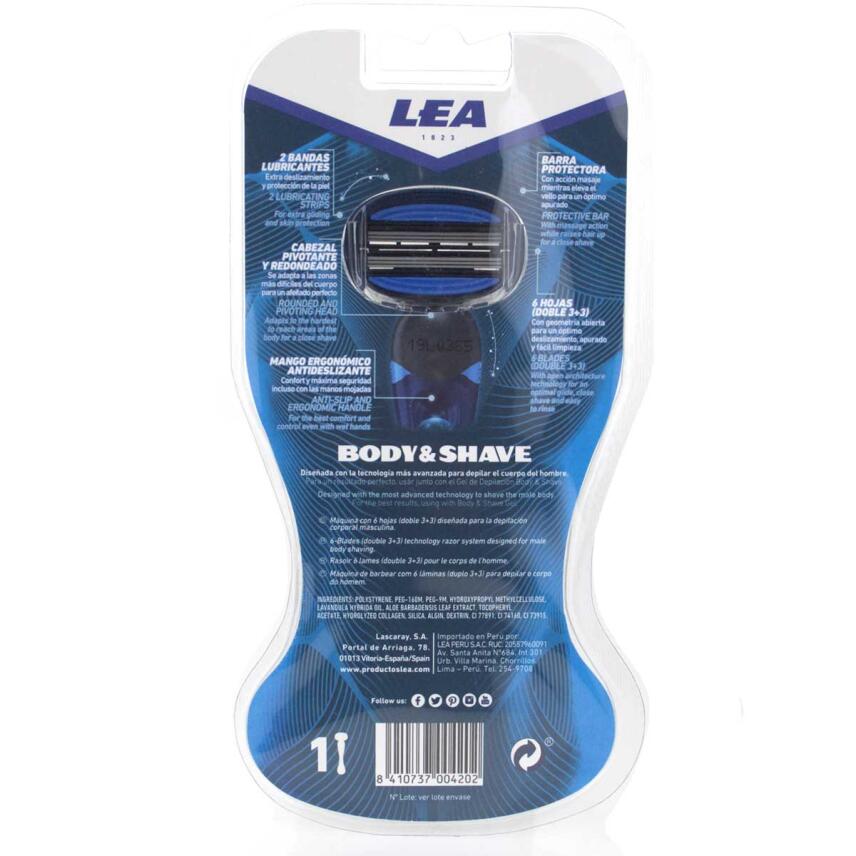 LEA Body &amp; Shave 6 Klingen System K&ouml;rper Rasierer 1 st.