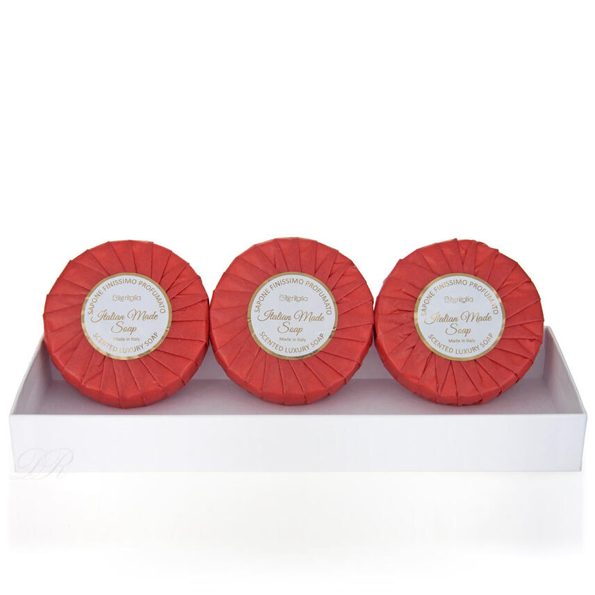Iteritalia Box Geschenkset in Pliss&egrave; Papier Canella e Arancio Seife 3 x 100 g
