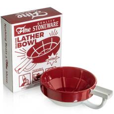 Fine Shaving Lather Bowl Red/White