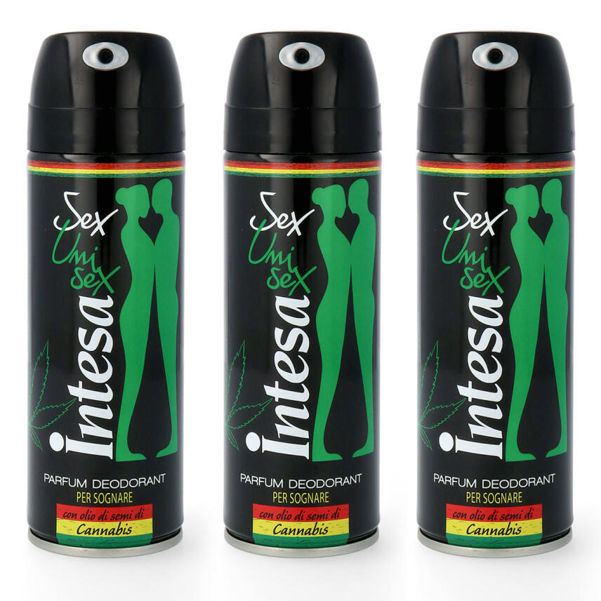 intesa unisex CANNABIS - Parfum Deodorant 3x 125 ml