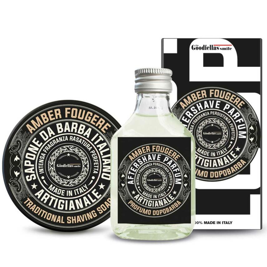 The Goodfellas smile Amber Fougere Shaving Set Aftershave 100 ml + Rasierseife 100 ml