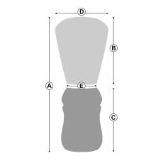 Omega Rasierpinsel 6190 aus Stockzupf Dachshaar - schwarzer Griff