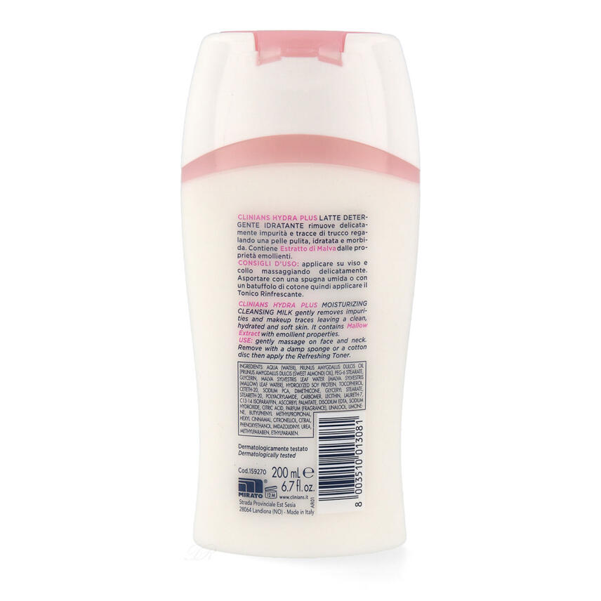 Clinians Hydra Plus Gesichts Antistress Reinigungsmilch mit Malve 200 ml