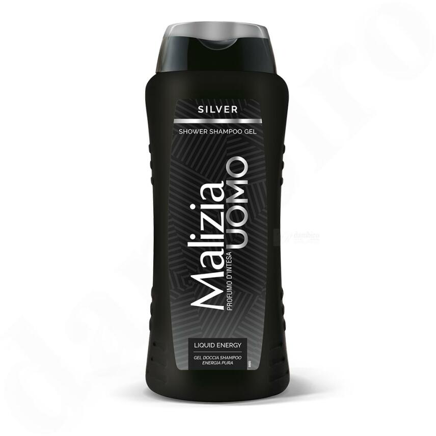MALIZIA UOMO Duschgel &amp; Shampoo Dream Set 4x250ml Vetyver Musk Silver Gold