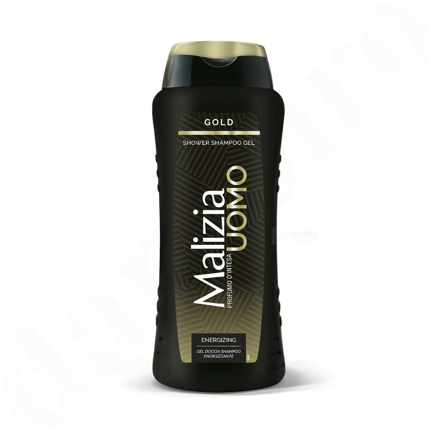 MALIZIA UOMO Duschgel &amp; Shampoo Dream Set 4x250ml Vetyver Musk Silver Gold