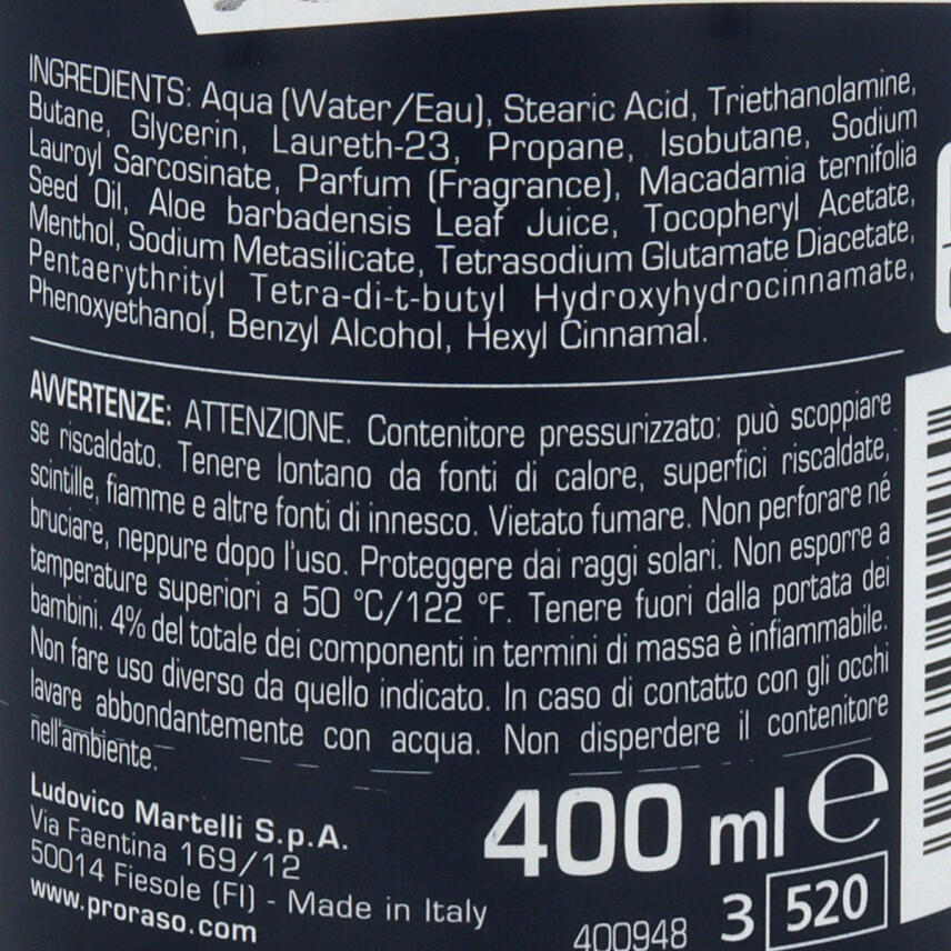 Proraso Rasierschaum Protettiva mit Aloe und Vitamin E 400ml