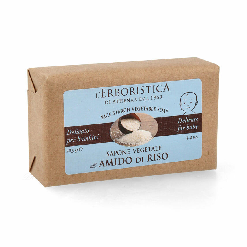 LErboristica di Athenas Pflanzliche Seife aus Reisst&auml;rke f&uuml;r Babyhaut 125 g