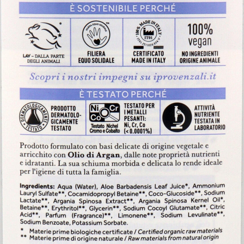 I Provenzali Bio Duschbad Argan 400 ml
