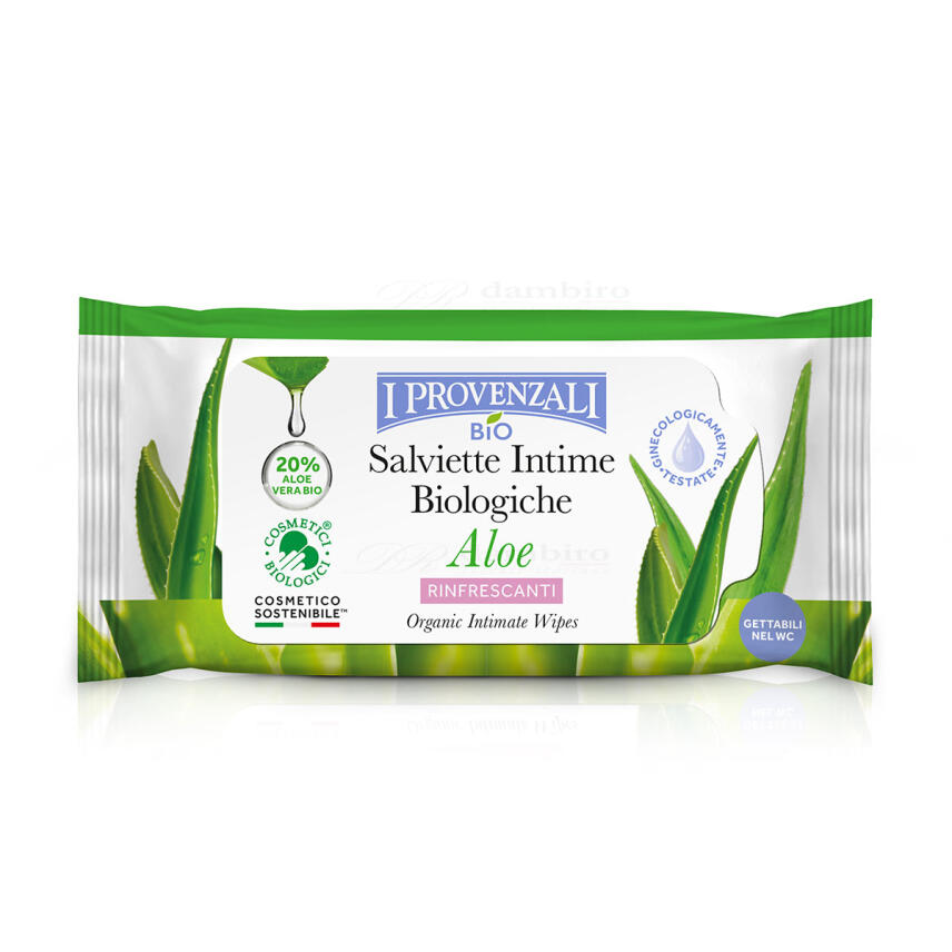 I Provenzali Bio Reinigungst&uuml;cher f&uuml;r den Intimbereich Aloe vera 12 St.