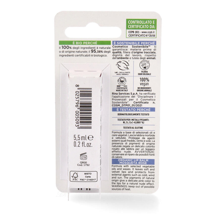 I Provenzali Bio Lippenpflege Rosa Mosqueta Wildrose 5,7 ml