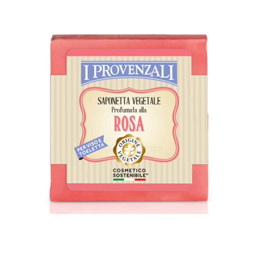 I Provenzali Nat&uuml;rliche Seife Rosa f&uuml;r Gesicht und K&ouml;rperpflege 125g