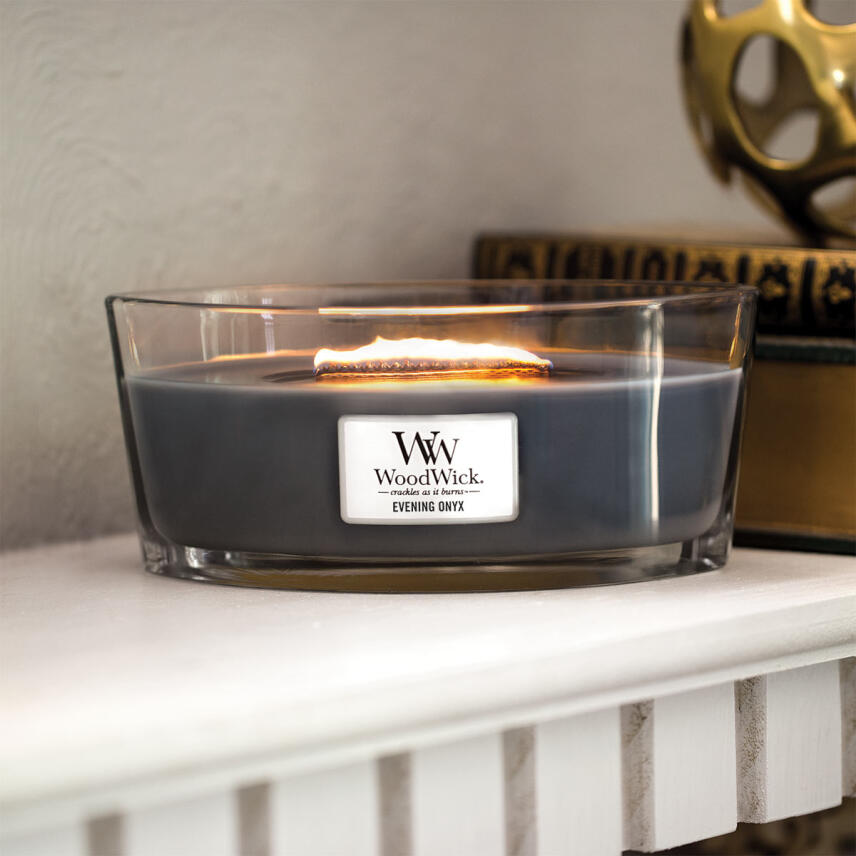 WoodWick Evening Onyx Ellipse Duftkerze 454 g