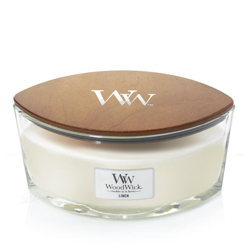 WoodWick Linen Ellipse Duftkerze 454 g