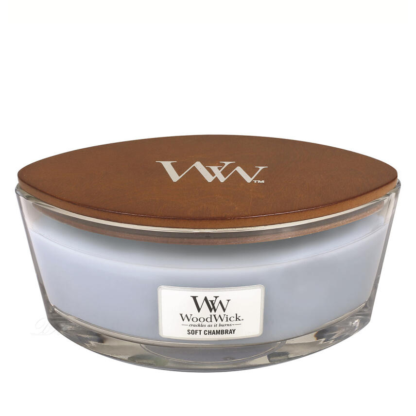 WoodWick Soft Chambray Ellipse Duftkerze 454 g