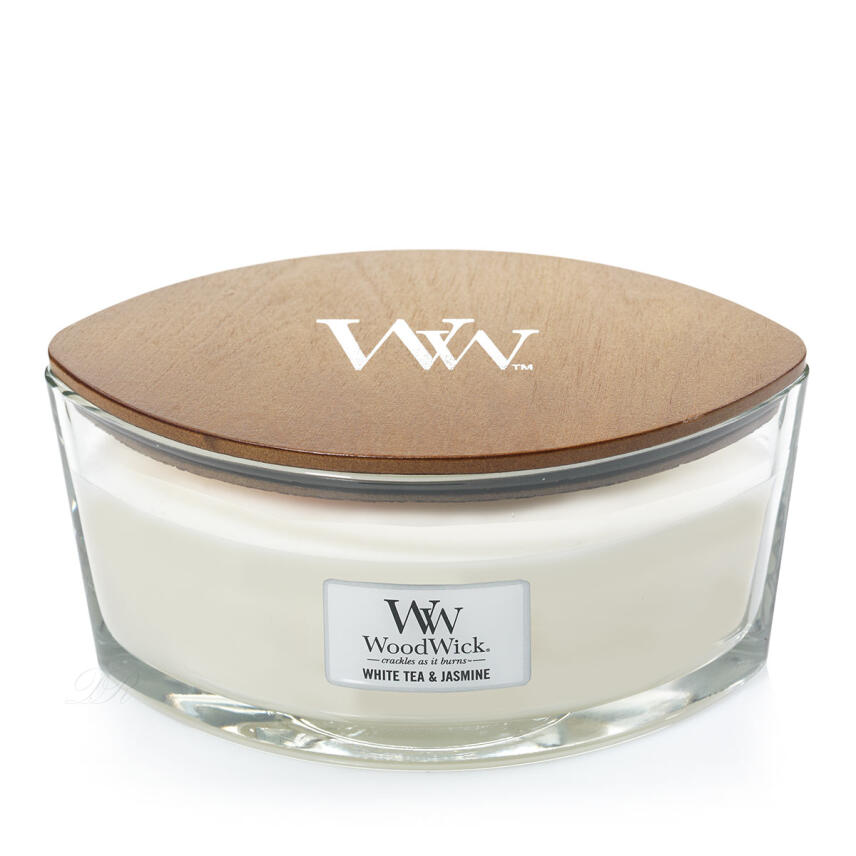 WoodWick White Tea &amp; Jasmin Ellipse Duftkerze 454 g