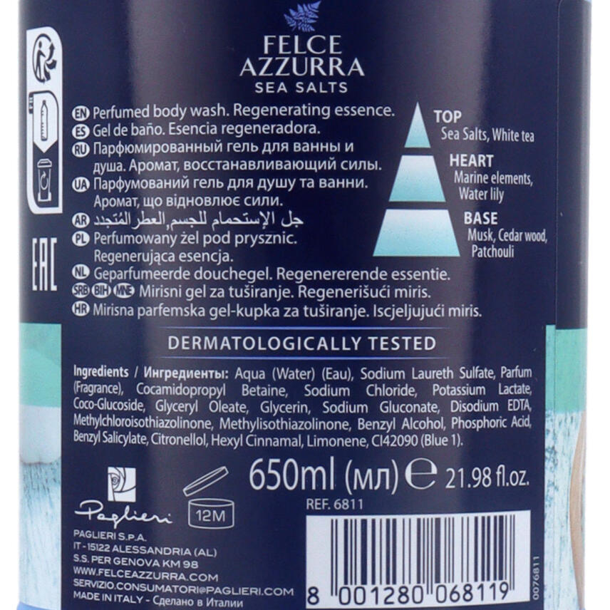 Paglieri Felce Azzurra Badeschaum Sali Marini 650 ml