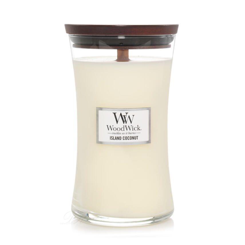 WoodWick Island Coconut Gro&szlig;es Glas Duftkerze 610 g
