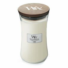 WoodWick Linen Gro&szlig;es Glas Duftkerze 610 g