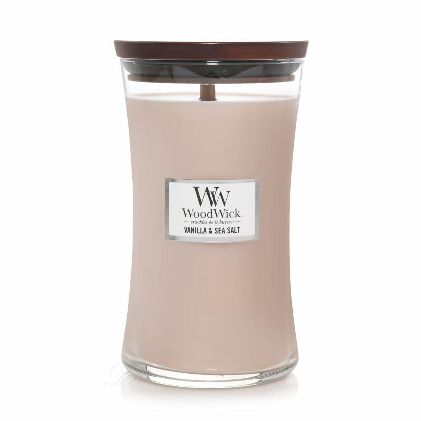 WoodWick Vanilla &amp; Sea Salt Gro&szlig;es Glas Duftkerze 610 g