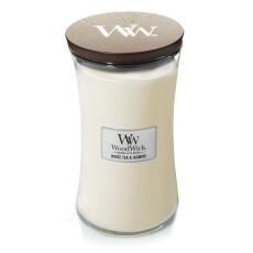 WoodWick White Tea &amp; Jasmine Gro&szlig;es Glas...