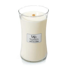 WoodWick White Tea &amp; Jasmine Gro&szlig;es Glas...