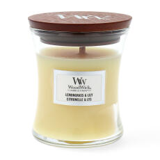 WoodWick Lemongrass &amp; Lily Kleines Glas Duftkerze 85 g