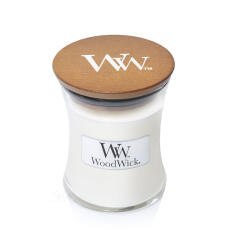 WoodWick Linen Kleines Glas Duftkerze 85 g