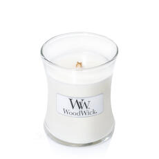 WoodWick Linen Kleines Glas Duftkerze 85 g