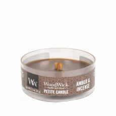 WoodWick Amber and Incense Petite Duftkerze 31 g