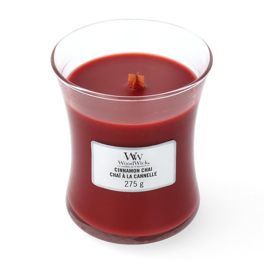 WoodWick Cinnamon Chai Mittleres Glas Duftkerze 275 g