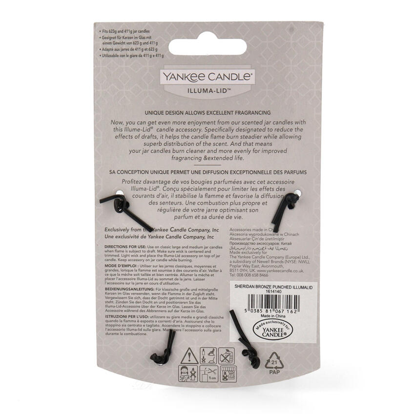Yankee Candle Illuma-Lid Sheridan Bronze Punched Kerzenaufsatz