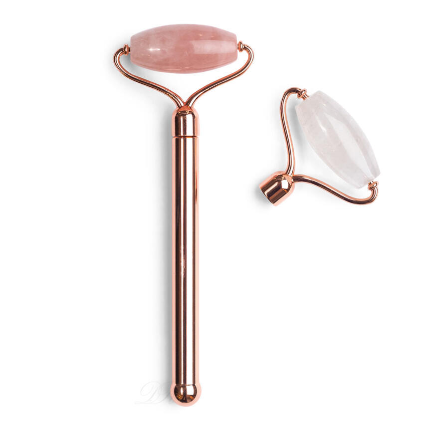 Zo&euml; Ayla Gesichts Roll-on Facial Roller Rose Quartz &amp; Clear Quartz