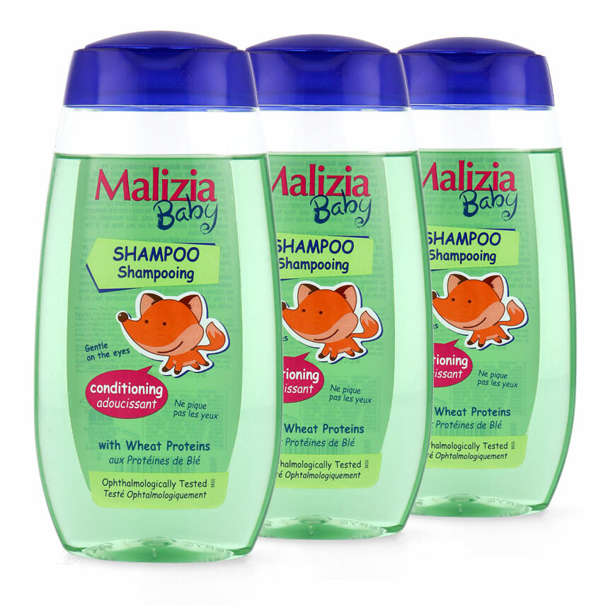 Malizia Baby Shampoo mit Weizenproteinen 3x 320 ml keine Tr&auml;nen