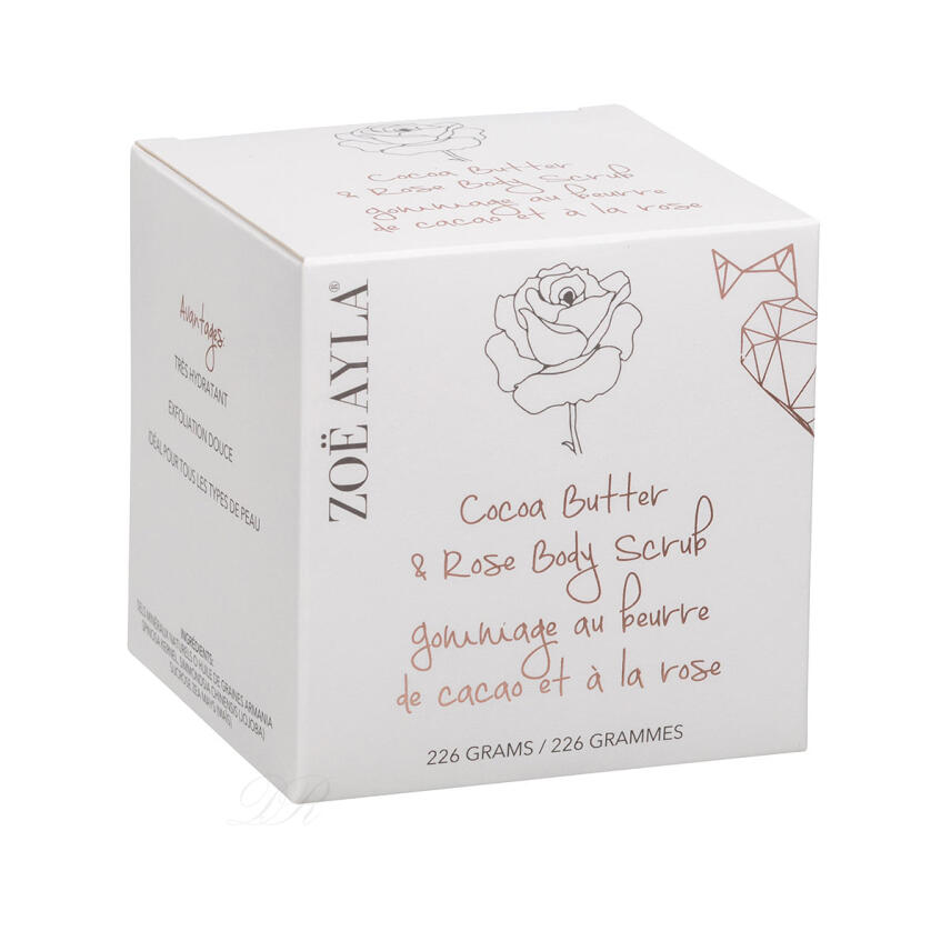 Zo&euml; Ayla Kakaobutter &amp; Rosen K&ouml;rperpeeling 226 g