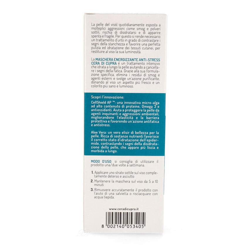 Cera di Cupra Idratante Anti Stress Gesichtsmaske 75 ml