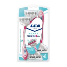 LEA Women Premium 4x Three blade technology disposable razor
