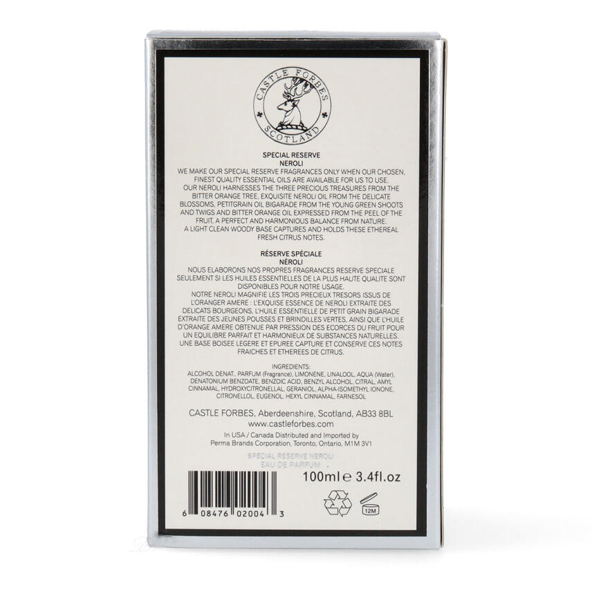 Castle Forbes Special Reserve Neroli Eau de Parfum f&uuml;r Herren 100 ml vapo