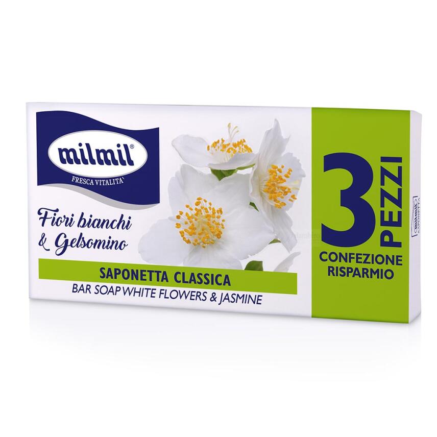 milmil Seife weisse Bl&uuml;ten und Jasmin 3x 90 g