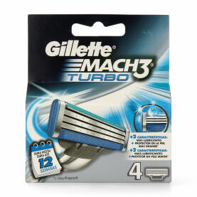 Gillette MACH3 Turbo Systemklingen 4er Magazin