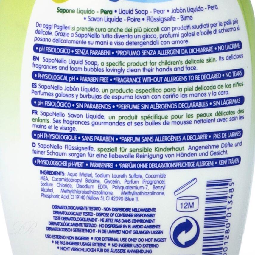 Paglieri SapoNello Fl&uuml;ssigseife Kids Birne 300 ml