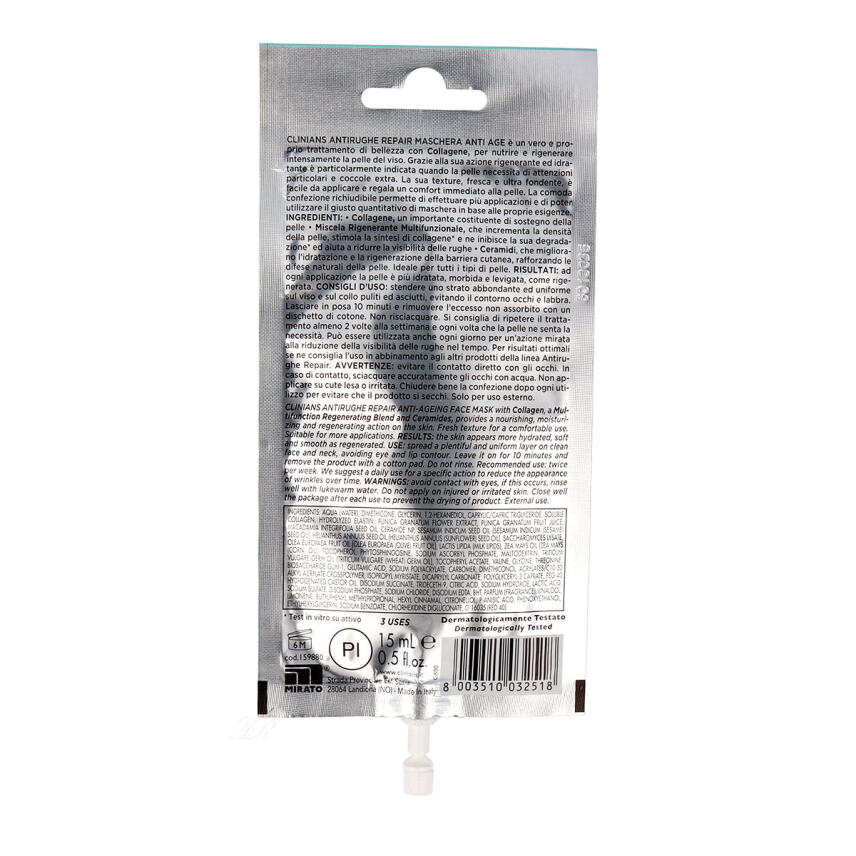 Clinians Anti-Age Kollagen Gesichtsmaske mit Granatapfel-Extrakt 15 ml