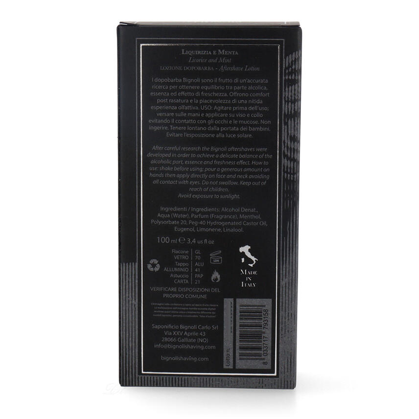 Saponificio Bignoli Liquirizia e Menta After Shave 100 ml